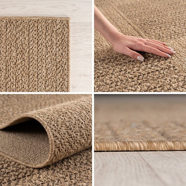 Rjava okrogla notranja in zunanja preproga ø 80 cm Timber 1405 – Ayyildiz Carpets