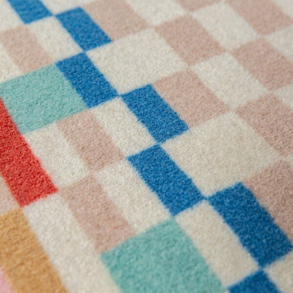 Tekač iz mešanice volne 80x300 cm Checkered Border – Flair Rugs