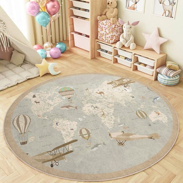 Pralna otroška igralna preproga ø150 cm Vintage World – Mila Home