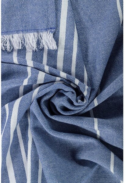 Modra bombažna odeja 150x200 cm Solene – Tiseco Home Studio
