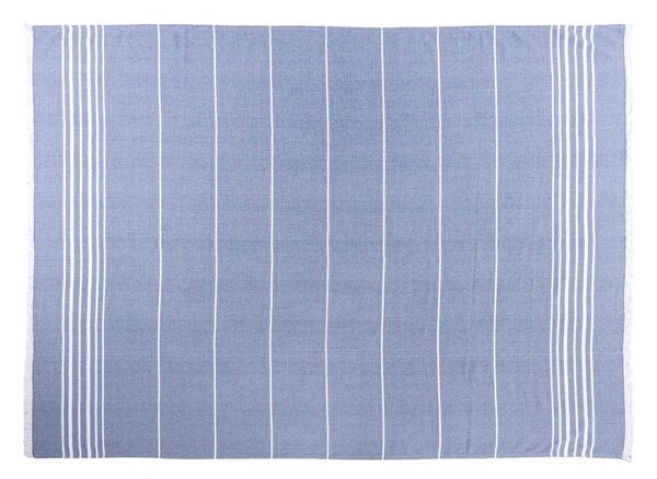 Modra bombažna odeja 150x200 cm Solene – Tiseco Home Studio