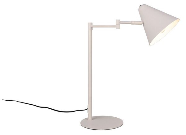Slonokoščena namizna svetilka z upogljivo konstrukcijo (višina 50,5 cm) Cosima – Trio