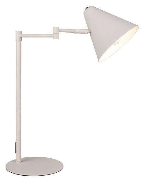 Slonokoščena namizna svetilka z upogljivo konstrukcijo (višina 50,5 cm) Cosima – Trio