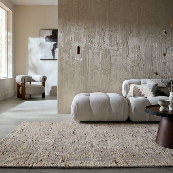 Ročno tkana preproga iz mešanice volne v naravni barvi 140x200 cm Rova Blend – Flair Rugs