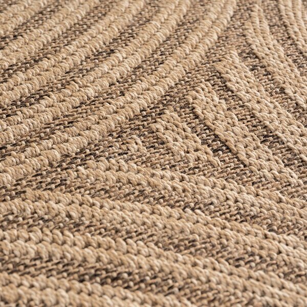 Rjava okrogla notranja in zunanja preproga ø 80 cm Timber 1401 – Ayyildiz Carpets