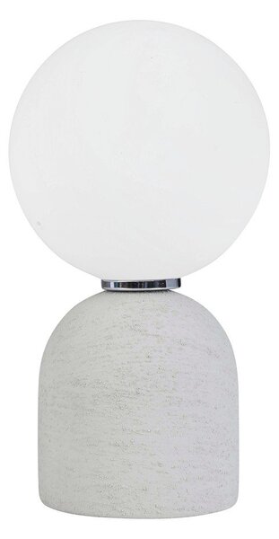 Siva keramična namizna svetilka s steklenim senčilom (višina 22 cm) Jael – Yes Everyday