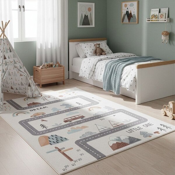 Kremno bela pralna otroška preproga 140x200 cm Coco 1134 – Ayyildiz Carpets