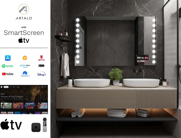 Kopalniško Kopalniško ogledalo z LED osvetlitvijo M14 premium