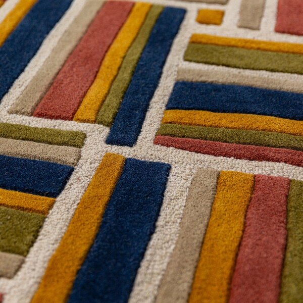 Ročno tkana volnena preproga 140x200 cm Lattice Shaped – Flair Rugs