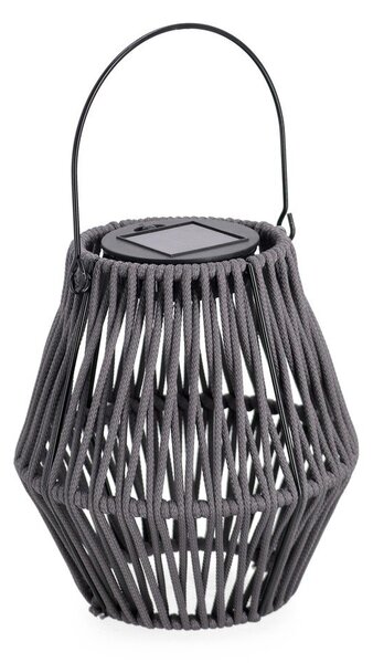 Siva LED lanterna s solarnim panelom (višina 17 cm) Juny – Yes Everyday