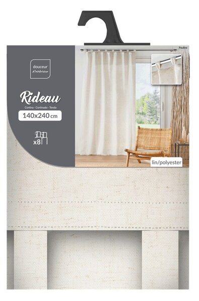 Kremno bela zavesa 140x240 cm Pauline – douceur d'intérieur