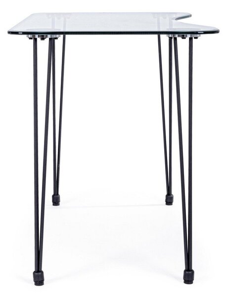 Pisalna miza s stekleno mizno ploščo 60x120 cm Rondo – Bizzotto