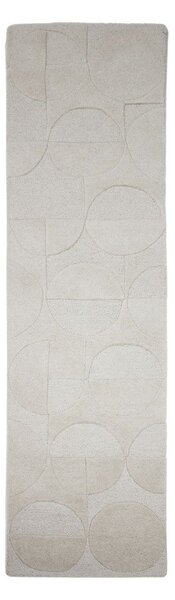 Slonokoščen ročno tkan volnen tekač 60x230 cm Gigi – Flair Rugs