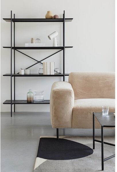 Črn kovinski regal 120x180x40 cm Marcio – White Label