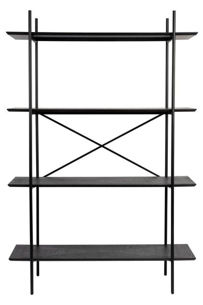Črn kovinski regal 120x180x40 cm Marcio – White Label