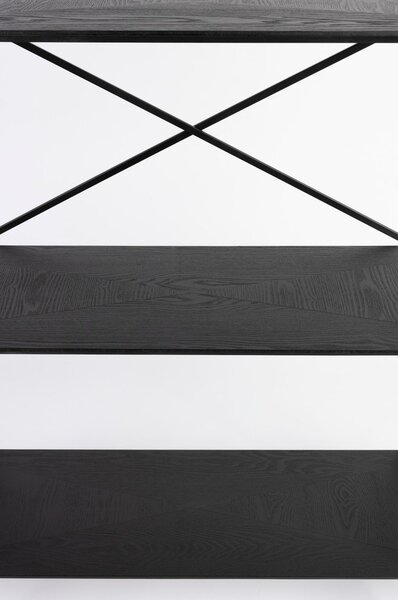 Črn kovinski regal 120x180x40 cm Marcio – White Label