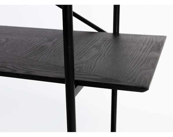 Črn kovinski regal 120x180x40 cm Marcio – White Label