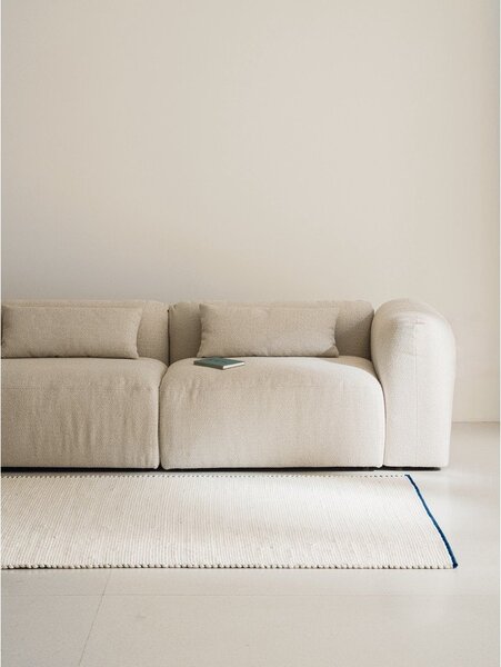 Moder/bež ročno tkan volnen tekač 80x170 cm Lenu – noo.ma