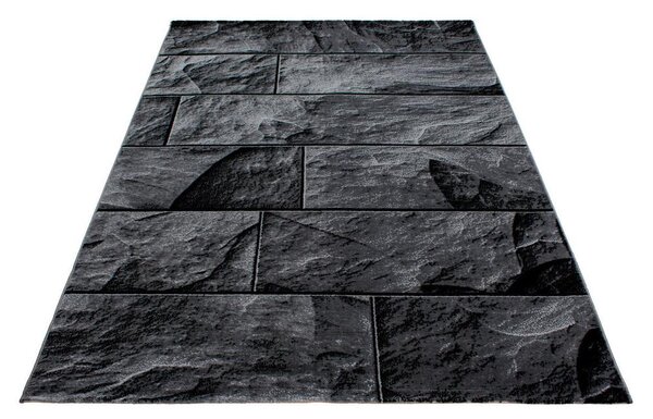 Novel Ravno Tkana Preproga Parma, Črna, 140x200cm
