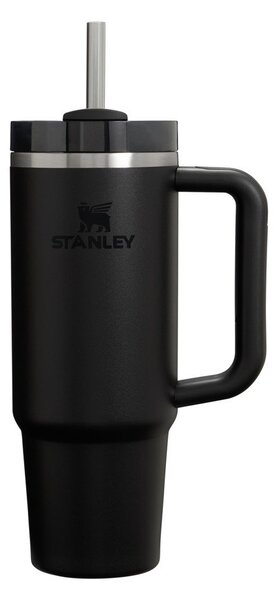 Črna termovka s slamico iz nerjavečega jekla 890 ml Quencher H2.O FlowState™ Tumbler Black 2.0 – Stanley
