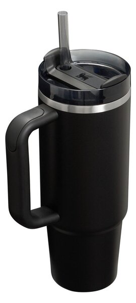 Črna termovka s slamico iz nerjavečega jekla 890 ml Quencher H2.O FlowState™ Tumbler Black 2.0 – Stanley