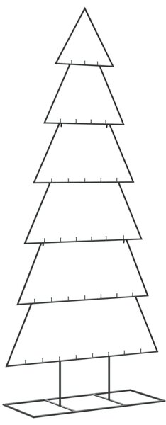 VidaXL Kovinska novoletna jelka za dekoracijo črna 180 cm