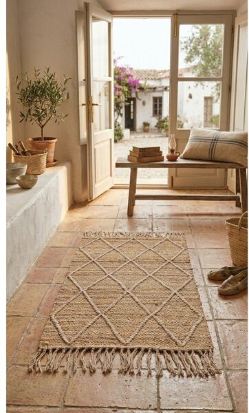 Ročno tkana preproga iz jute v naravni barvi 60x90 cm Shaila – Yes Everyday
