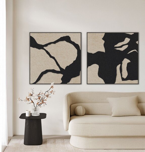 Akustična 3D slika z okvirjem 102x102 cm Quiet Friction 1 – Malerifabrikken
