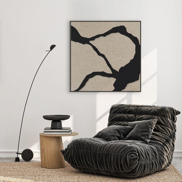 Akustična 3D slika z okvirjem 102x102 cm Quiet Friction 1 – Malerifabrikken