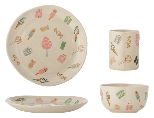 Otroški set posode iz kamenine 3 ks Sweets – Bloomingville Mini