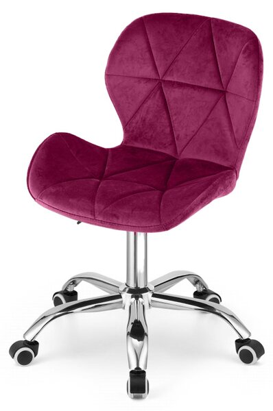 Vinsko rdeč pisarniški stol AVOLA VELVET