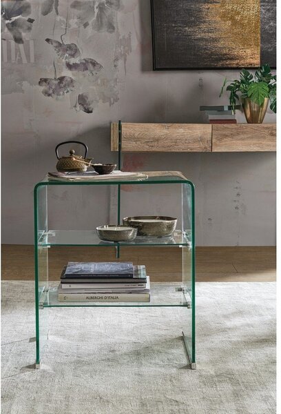 Steklena stranska mizica 40x50 cm Iride – Bizzotto