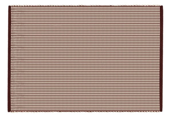 Bordo rdeča/v naravni barvi ročno tkana volnena preproga 140x200 cm Talo – noo.ma