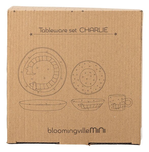 Otroški set posode iz kamenine 3 ks Charlie – Bloomingville Mini
