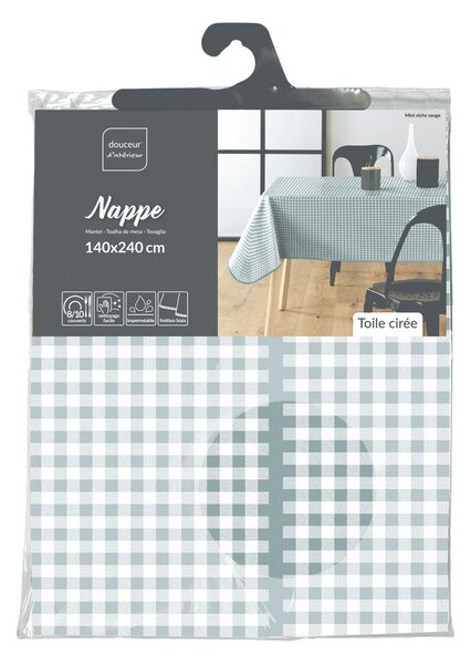 Povoščen namizni prt 140x240 cm Mini Vichy – douceur d'intérieur