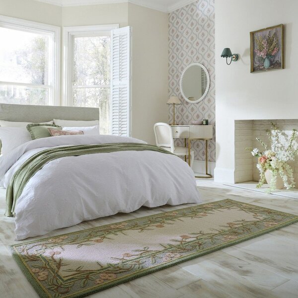 Ročno tkan volnen tekač 80x300 cm Verona Floral – Flair Rugs