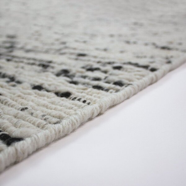Siva/slonokoščena ročno tkana volnena preproga 140x200 cm Ellsa – Flair Rugs