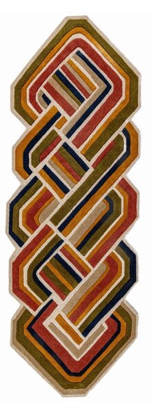 Ročno tkan volnen tekač 80x300 cm Lattice Shaped – Flair Rugs