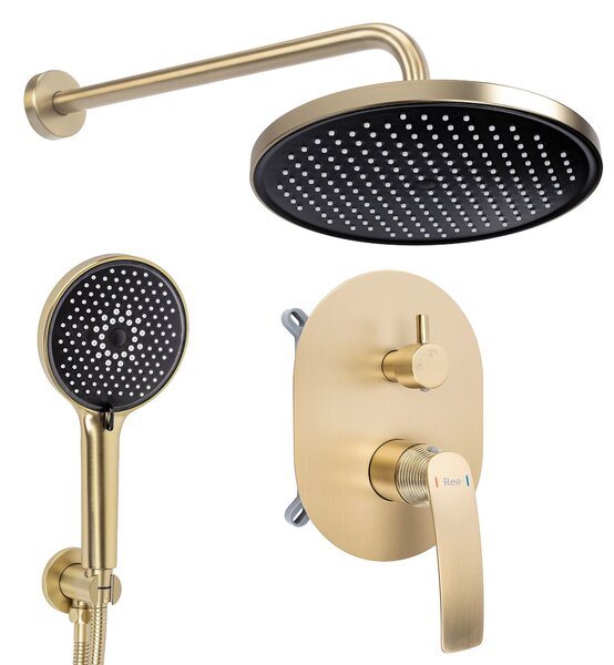 Komplet za tuširanje za vgradnjo Rea Como M2 Brush Gold + BOX