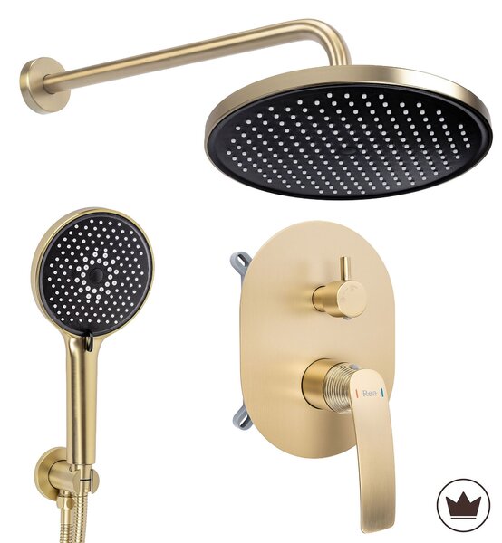 Komplet za tuširanje za vgradnjo Rea Como M2 Brush Gold + BOX