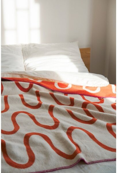 Oranžna odeja 150x200 cm Swirl – noo.ma