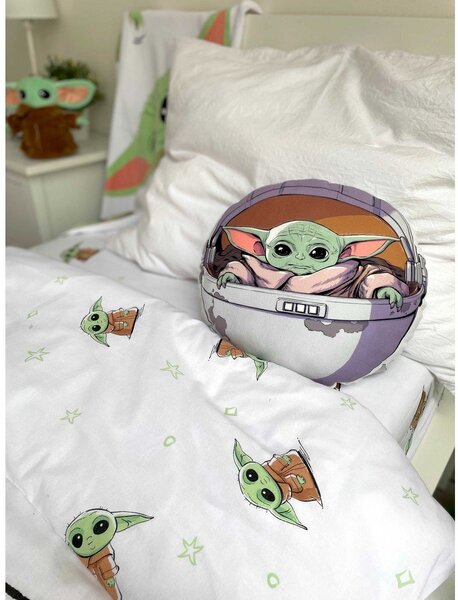 Otroška blazina iz mikropliša ø 40 cm Star Wars "Mandalorian 02" – Jerry Fabrics