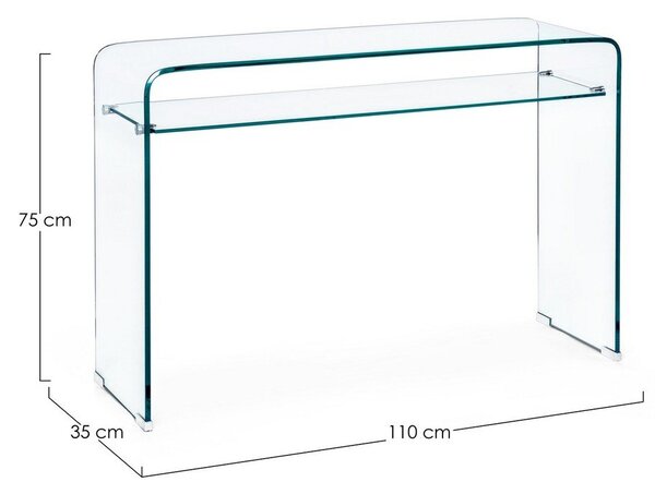 Steklena stranska mizica 35x110 cm Iride – Bizzotto