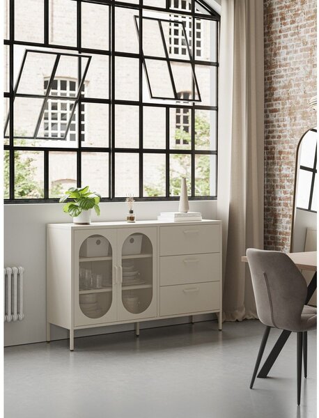 Kremno bela komoda 140x90 cm Diora – Marckeric