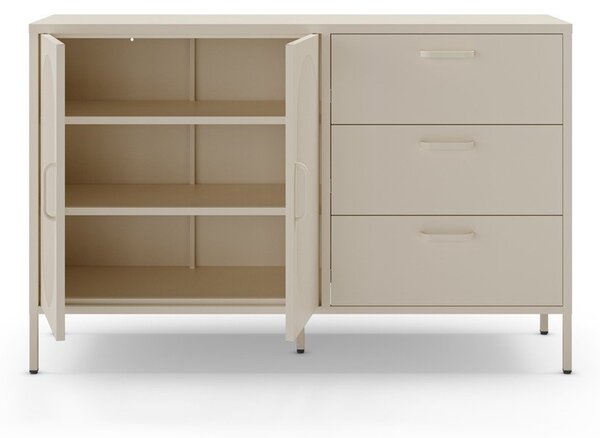 Kremno bela komoda 140x90 cm Diora – Marckeric