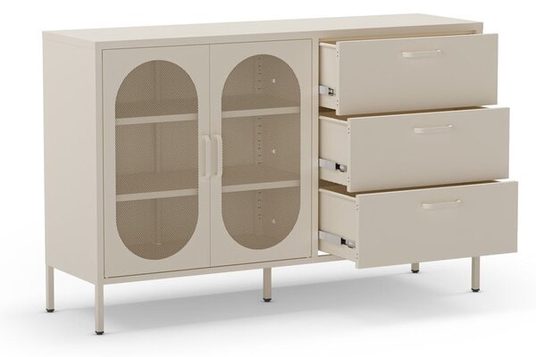 Kremno bela komoda 140x90 cm Diora – Marckeric