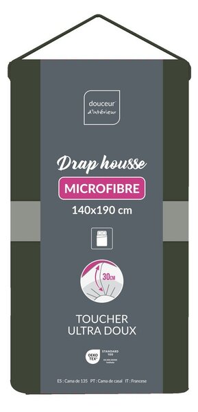 Kaki zelena napenjalna rjuha iz mikrovlaken 140x190 cm Oscar – douceur d'intérieur