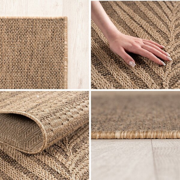 Rjava okrogla notranja in zunanja preproga ø 160 cm Timber 1403 – Ayyildiz Carpets