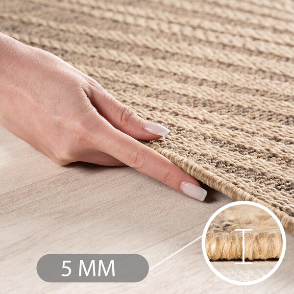Rjava okrogla notranja in zunanja preproga ø 160 cm Timber 1403 – Ayyildiz Carpets