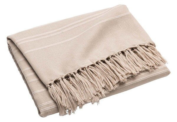 Bež bombažno pregrinjalo 180x220 cm Lilia – douceur d'intérieur